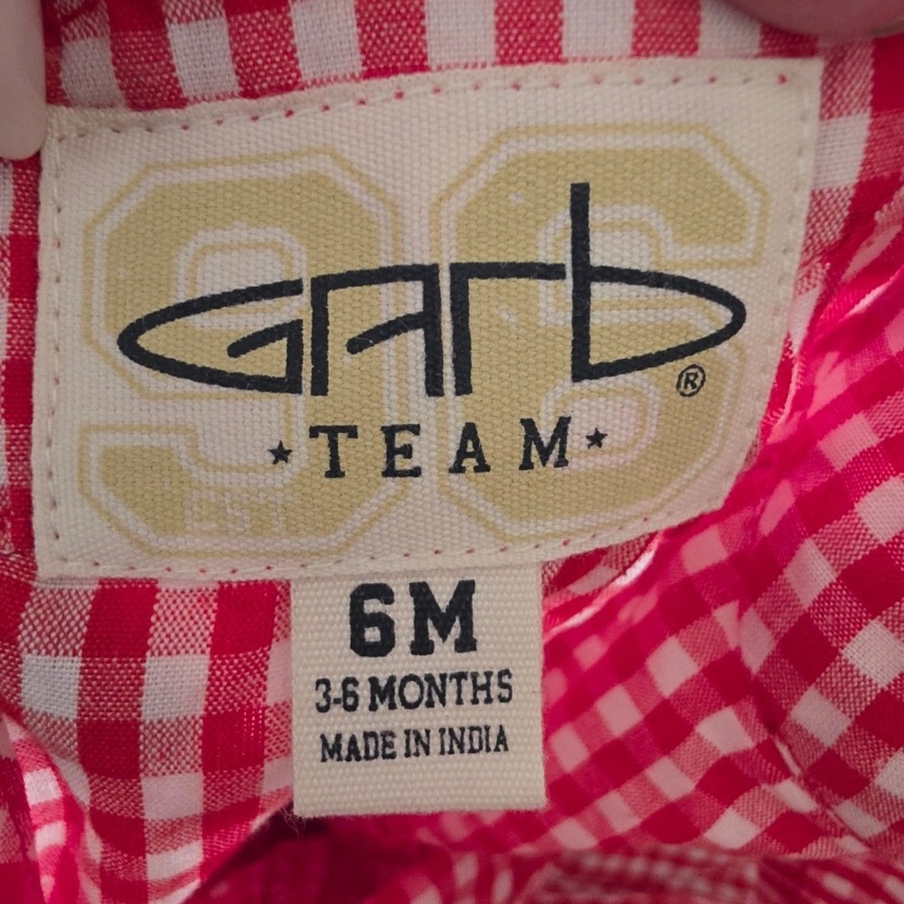 Garb Team Texas Tech Red Raiders Gingham Dress licensed collegiate apparel SZ 6M - Picture 5 of 5